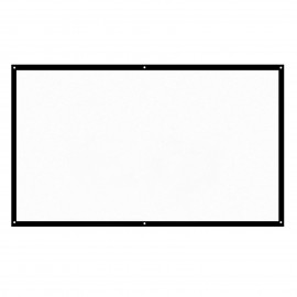 H60 60” Portable Projector Screen HD 16:9 White Dacron 60 Inch Diagonal Video Projection Screen Foldable Wall Mounted for Home Theater Office Movies Indoors Outdoors